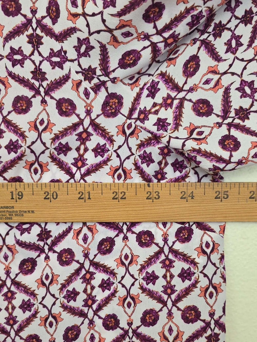 Liz Claiborne Floral Top White, Wine, Orange, Pink & White Pullover V-Neck XXL - Picture 8 of 12